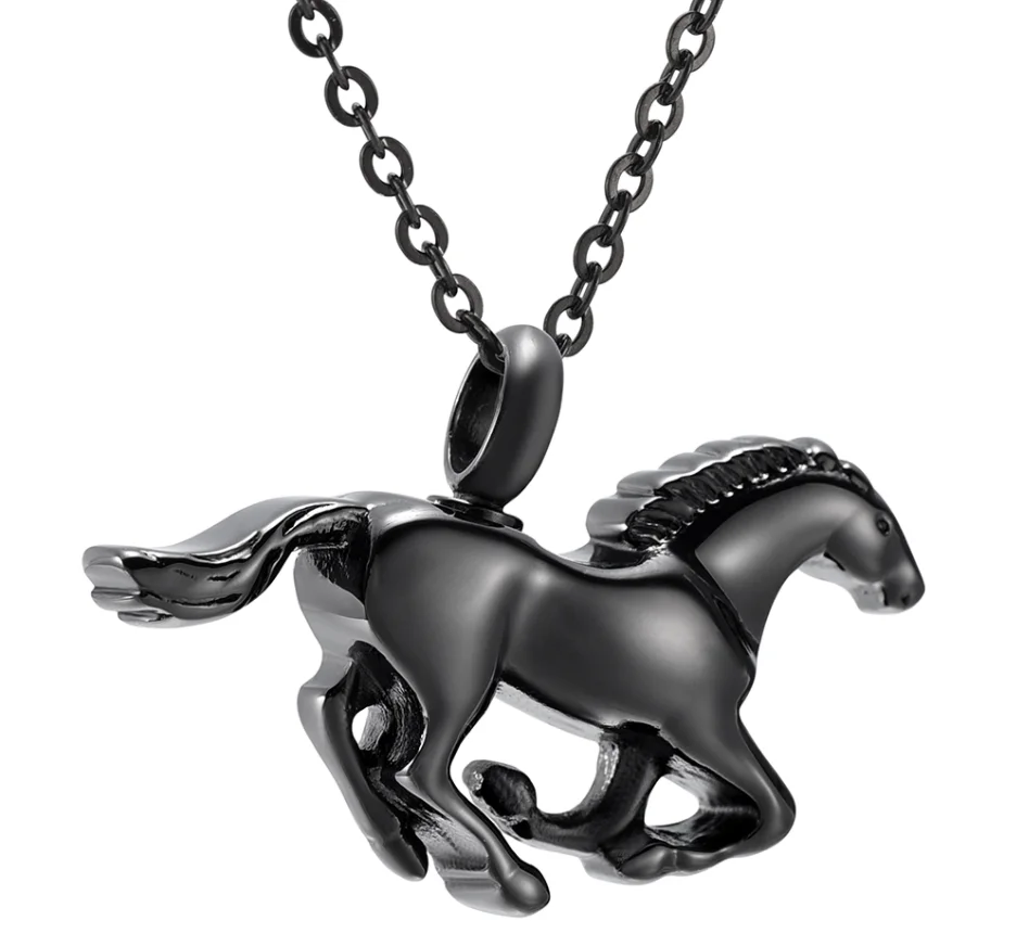 Cavallo Pony Equestre Collana-Memorial Keepsake Urna in Acciaio Inox Gioielli 