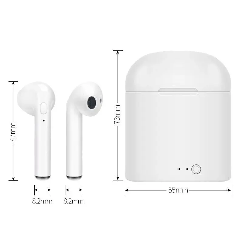 

i7s tws Earbuds, Cheapest BT 5.0 TWS Wireless Headsets Stereo In-Ear Earphones With Charging Box for ios and Android