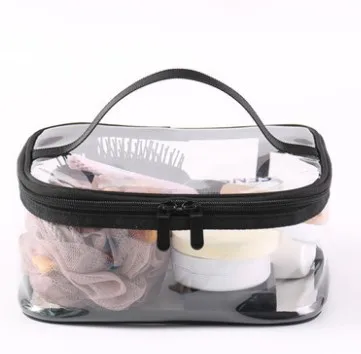 

Professional fashion clear custom logo design waterproof makeup organizing bags