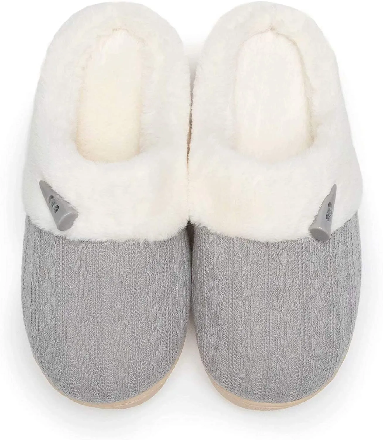 

Women's Slip on Fuzzy House Slippers Memory Foam Slippers Scuff Outdoor Indoor Warm Plush Bedroom Shoes with Faux Fur Lining, As picture and also can make as your request