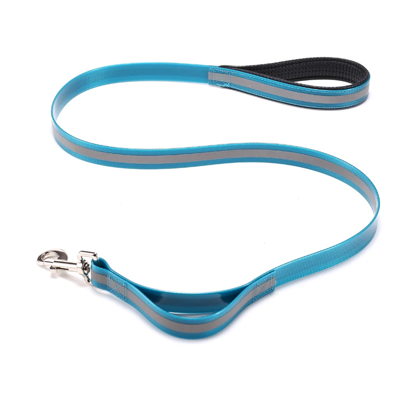 

High Strength Double Handle TPU Dog Leash, Comfort Soft Handle Waterproof Reflective Dog Leash, All colors can be customed