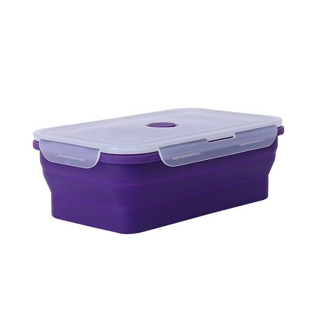 

2450ML Super Large BPA Free Oven Safe Microwavable Airtight Foldable Food Container Collapsible Food Grade Silicone Lunch Box, Any color is available