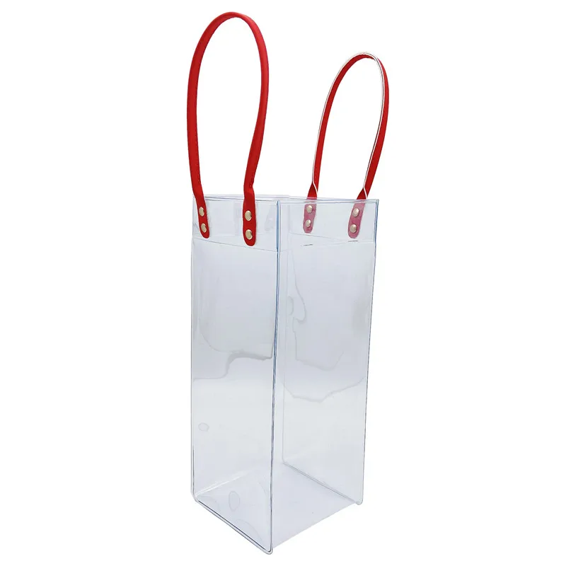 

Factory wholesale PVC Material Handling Cooler Bag Wine Carrier Tote Bag Present