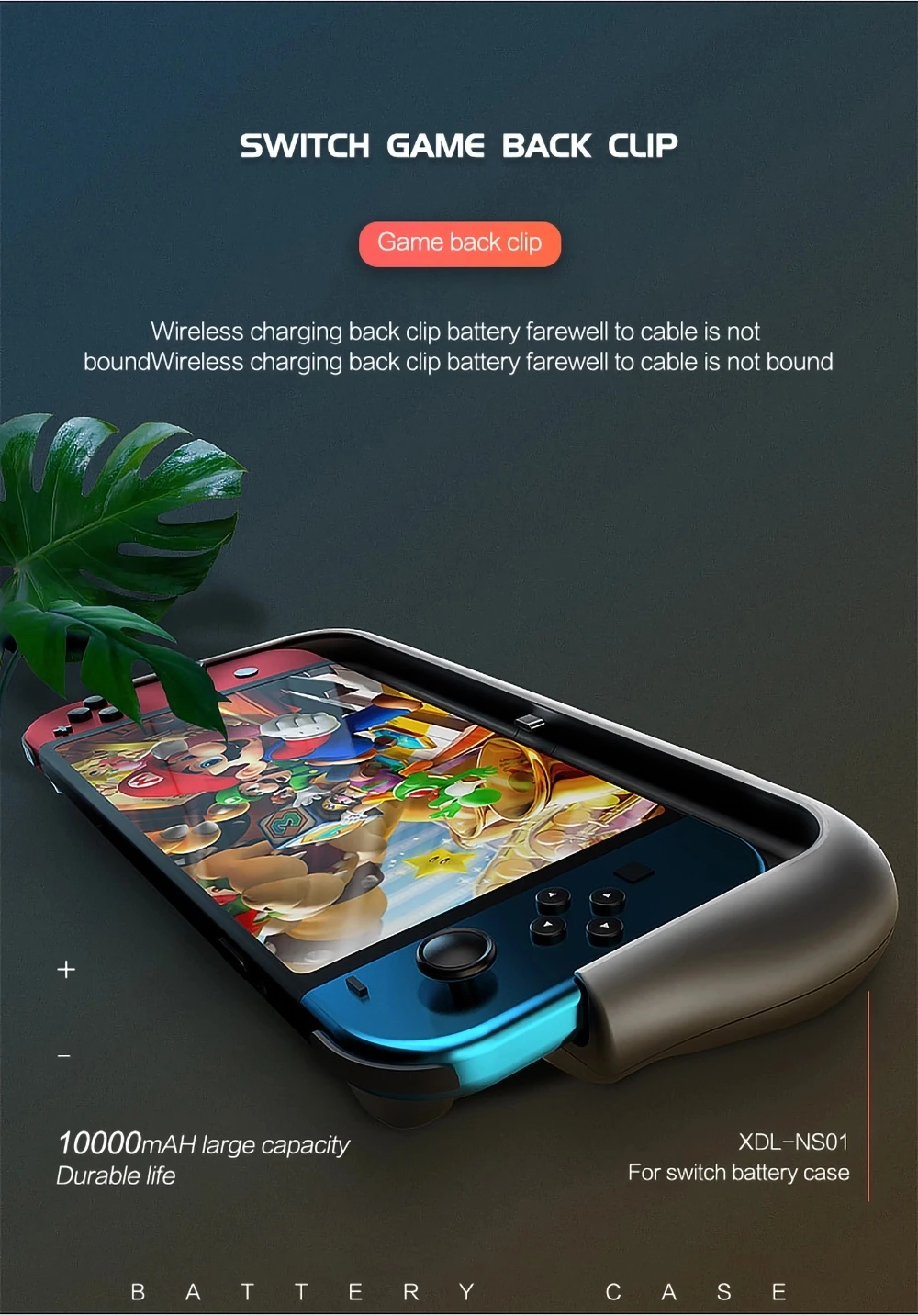 10000mah Battery Case Power Bank For Nintendo Switch Console With