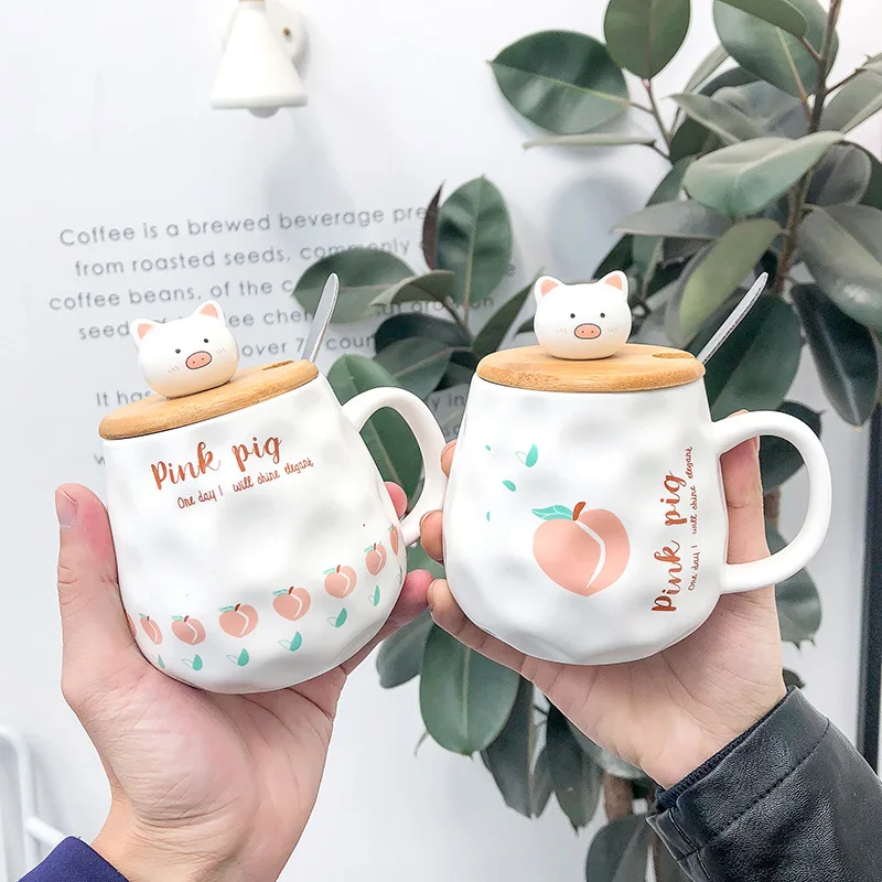 

Yiding Cute 2020 Pig Lover Farm Animal Cups Mug 13 oz Ceramic Cup Pigs Coffee Mugs for Dishwasher & Microwave Safe Pig Gifts, As is or customized