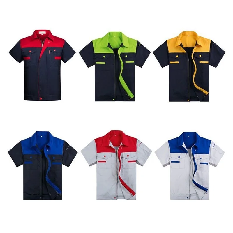 

Work Clothing Sets Workwear Suits Summer Short Sleeve clothes Jackets Pant Car Repair Workers Uniforms