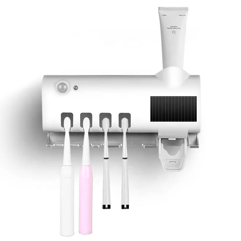 

Biumart No Need To Charge UV Toothbrush Holder Toothpaste Dispenser Holder