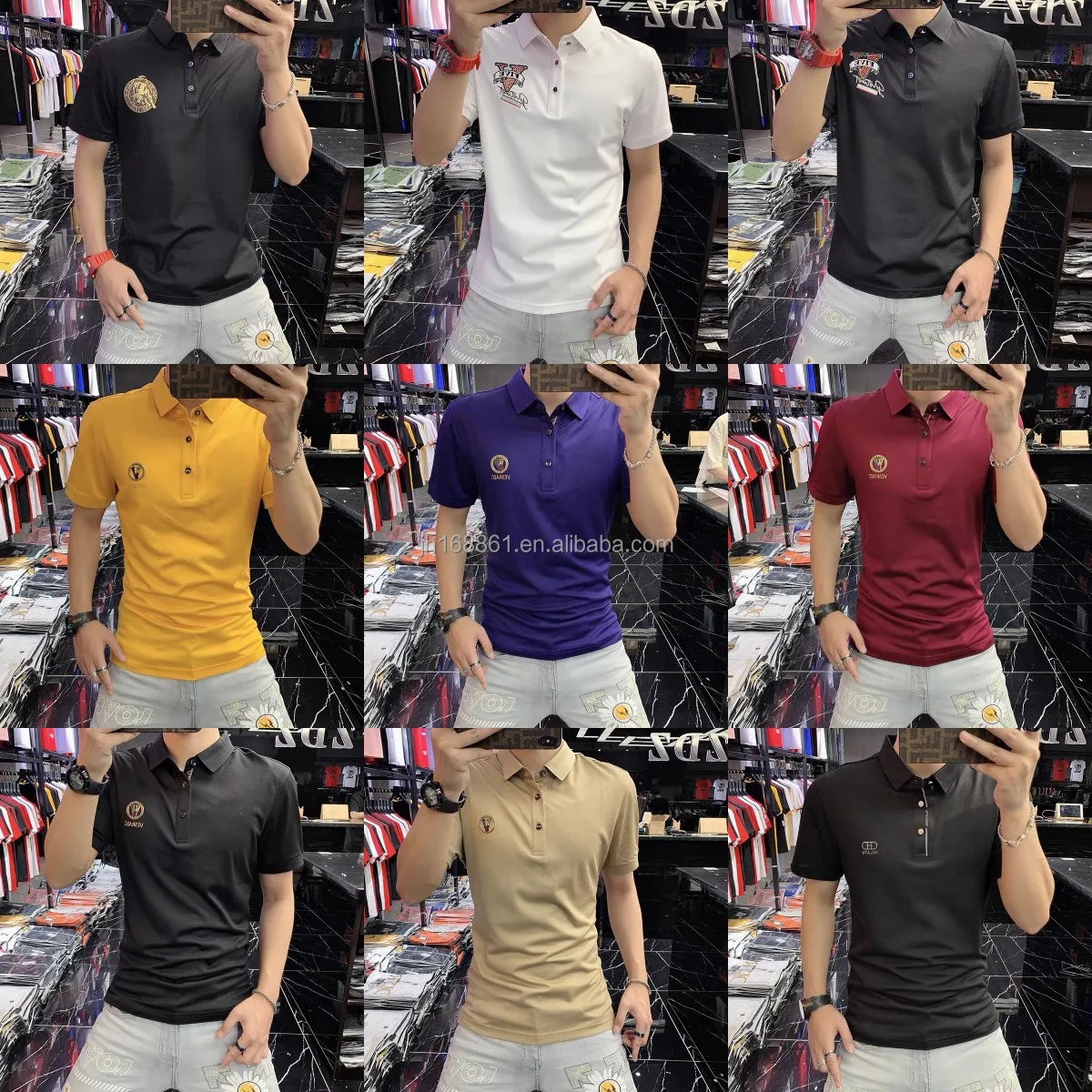 

Polyester cotton T-shirts, plain men's polo shirts with logos, 100% cotton printed men's polo shirts wholesale, Customized color