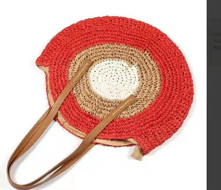 

2021 Top Quality summer custom sacs de plage embroided natural woven women crochet sea straw beach bags, Customize color