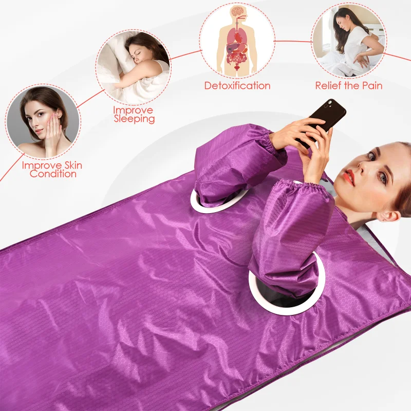 

sauna blanket infrared for weight loss, sauna infrared blanket wet steam, ir heating infrared sauna blanket for women, Purple