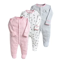 

3pcs 2020 100% organic cotton newborn boy girl clothes baby rompers