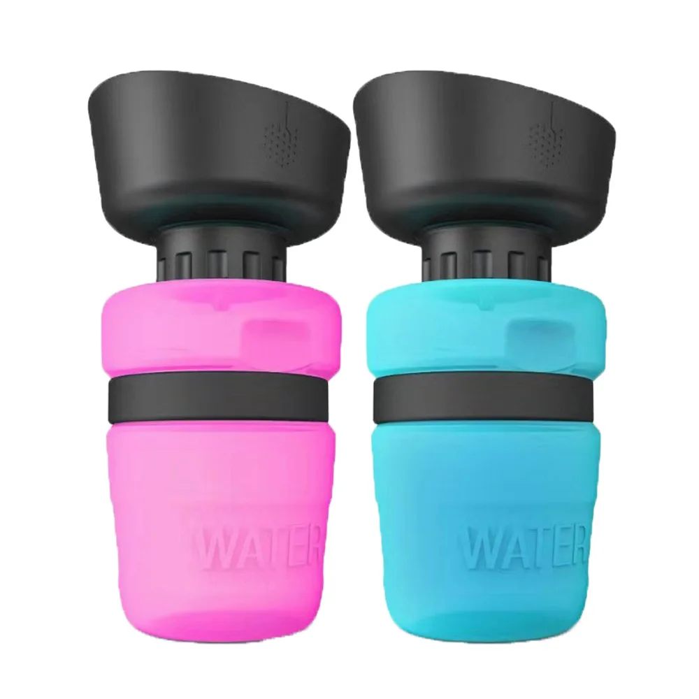 Upgraded Portable Drinking Cup Dispenser for Pets ,Leakproof Pet Water Bottle Foldable Outdoor Travel 18OZ  BPA Free Bottle