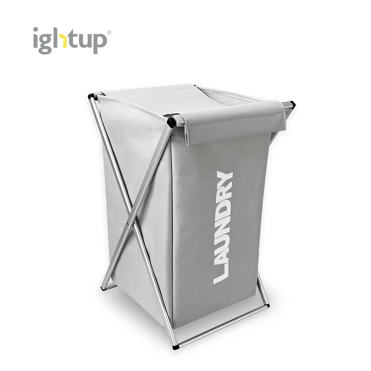 

Amazon Best Selling Bin Square Foldable Laundry Basket, Light grey / black