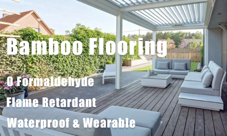 New Design Waterproof Carbonized Outdoor Bamboo Flooring, Advanced New Material Natural Bamboo Floor Panels/