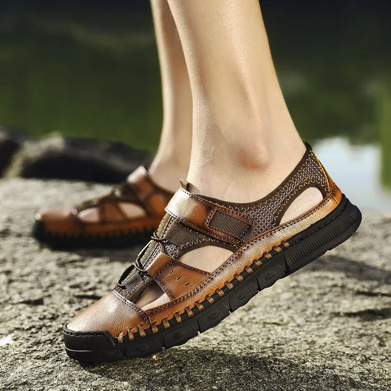 

Outdoor Sandals Comfortable Soft Footwear New Summer Sandals Men High Quality Beach Rubber Sandals Big Size 38-48