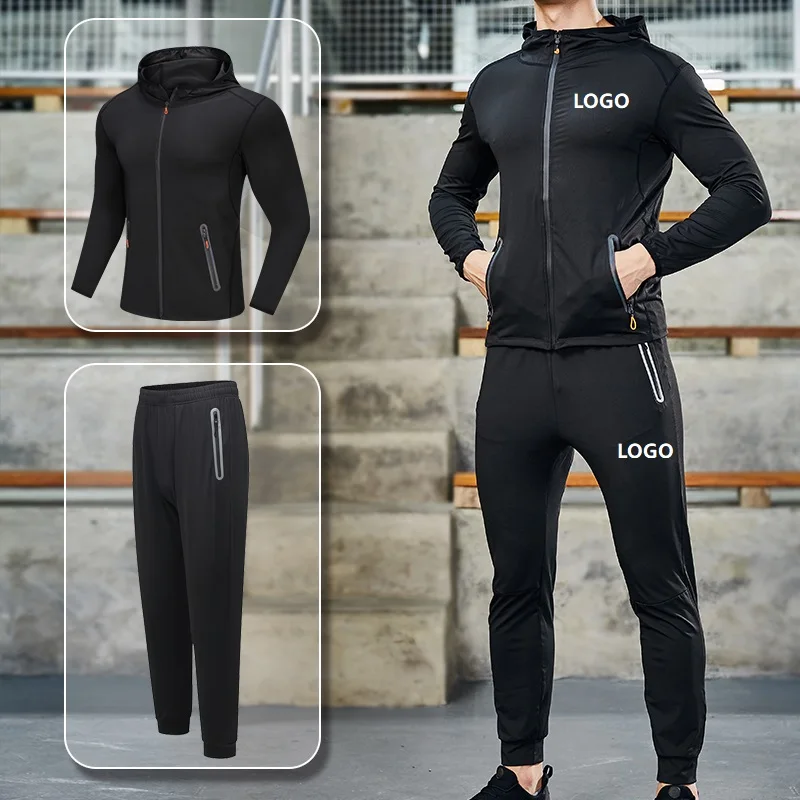 

Vedo Tracksuit Dropshipping Custom Logo Polyester Quick Dry Running Fitness GYM Jogging 2PCS Jacket Pants Set Mens Track Suits, Picture shows