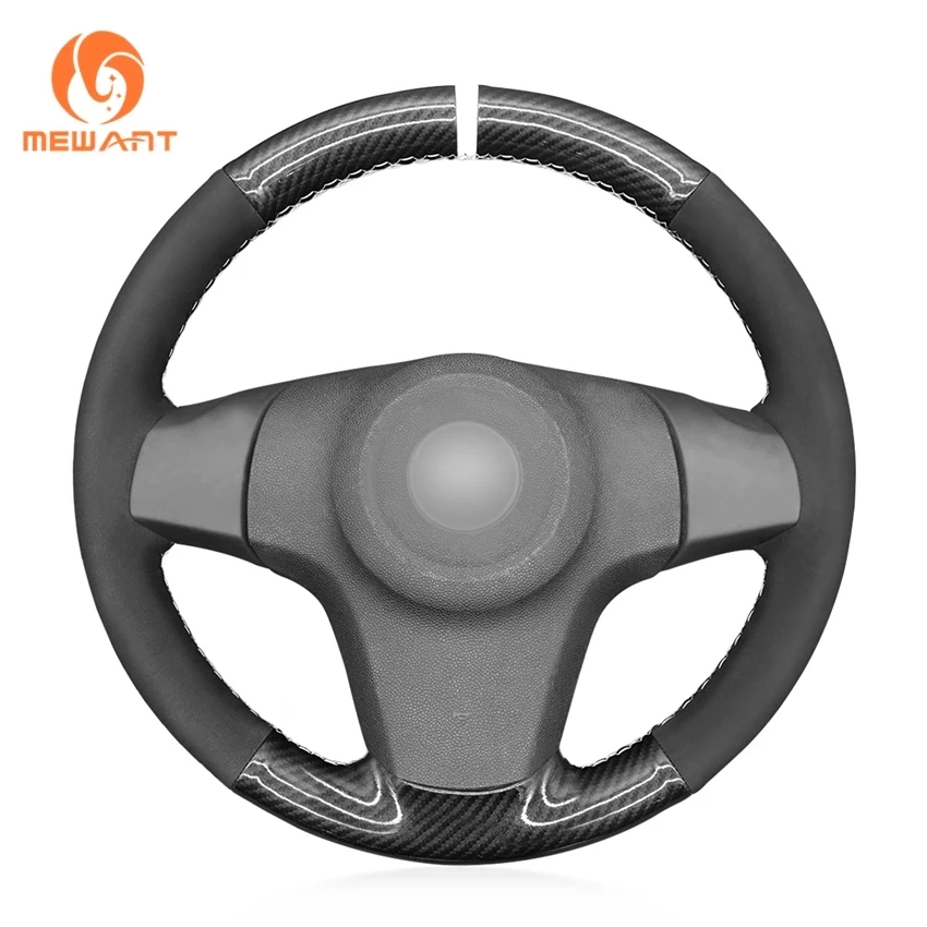 

Mewant Hand-Sew Suede Carbon Fiber Car Steering Wheel Cover Wrap for Chevrolet Niva 2009-2020 for Vauxhall Corsa (D) 2006 -2015