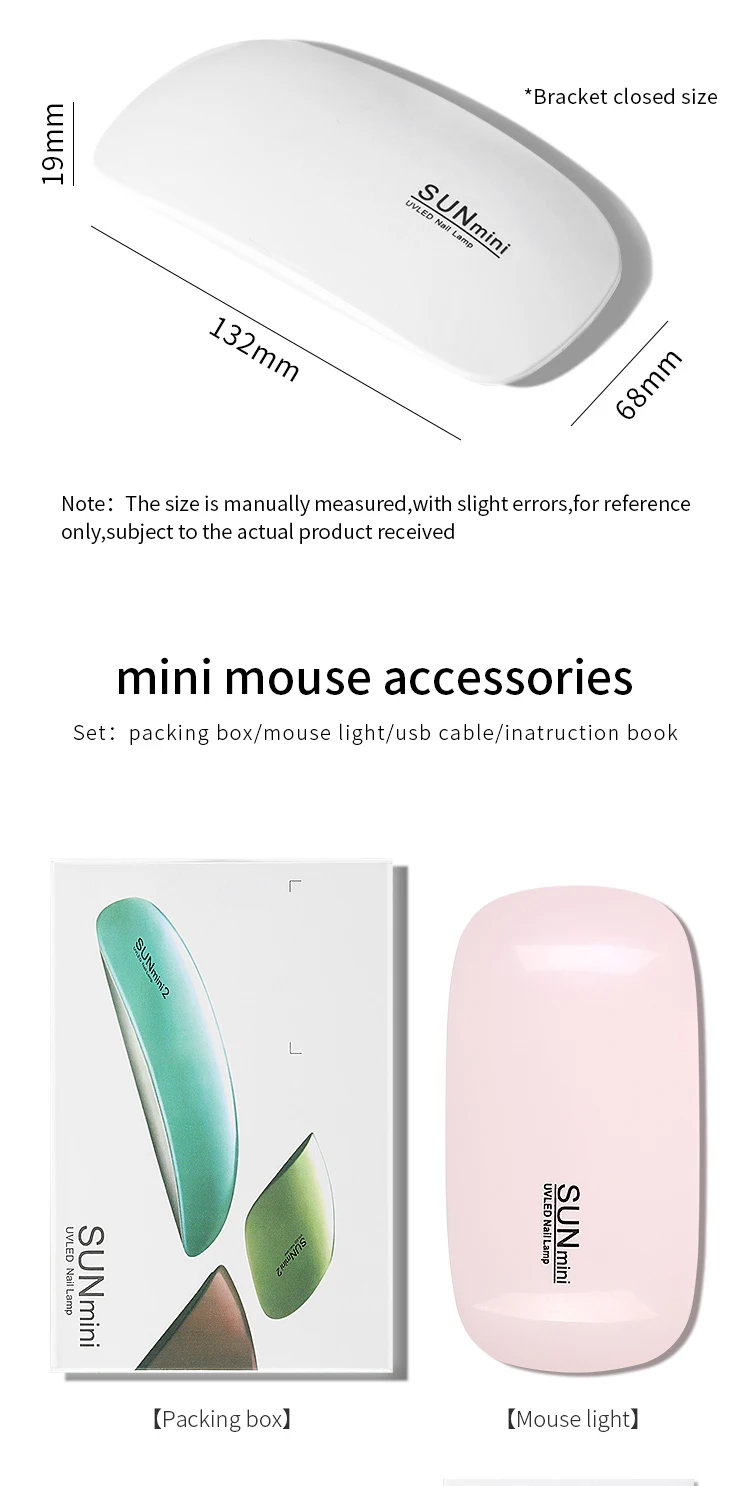 Wholesale Mini Portable Sun Gel Nail Lamp UV Light LED New style Factory lampara UV Led Gel Nail Lamp nails polish colour