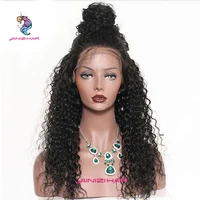 

AINIZI wholesale great quality New Arrival 26'' Lace Front Wig jerry curly synthetic wigs for black women