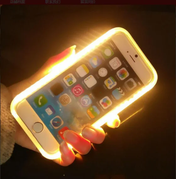 

For Iphone Case Cover LED Selfie Light Cell Phone Accessories, Transparent