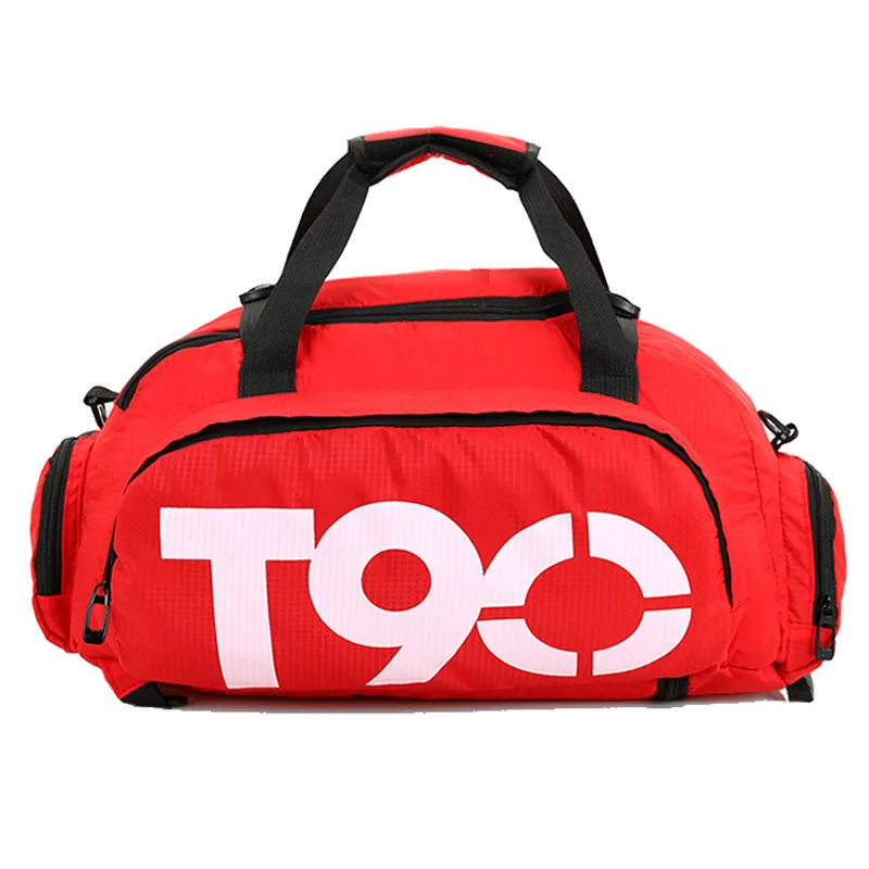 

T90 Wholesale Men Women Weekender Tote Duffle Backpack Sports Sneaker Travel Bags Gym Bag Custom Logo With Shoe Compartment, As show