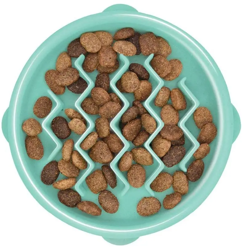 

Outward Hound Fun Feeder Bowl - Slow Feeder Dog Bowl, Green