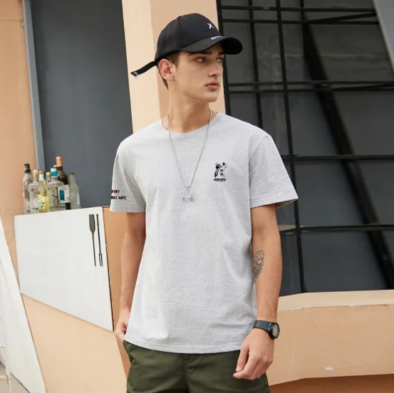 

2021 Oversized T Shirt Men Gradual Change T-shirt, Customized color