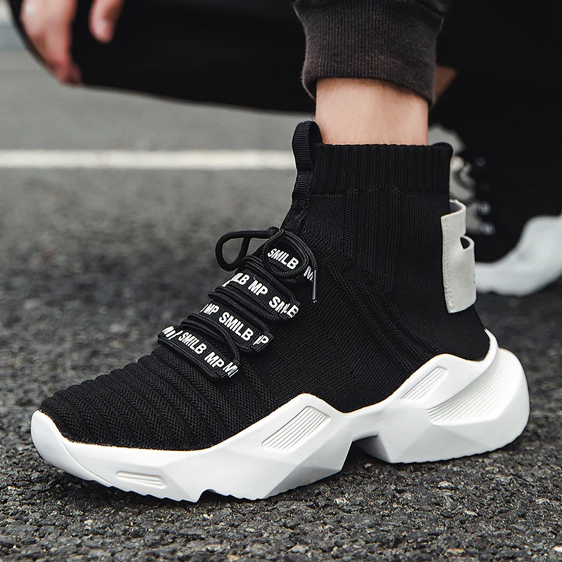 

Outdoors Mens sports running shoes man For Men comfortable Breathable Mesh basket homme walking sock sneakers jjogging trainers