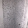 Hot Sale White&Grey Polished Strip Natural Marble Stone Arrow Design Home Bathroom Wall Mosaic Tiles