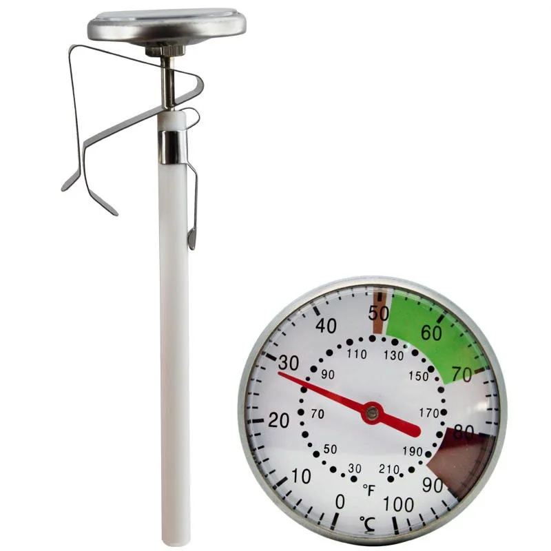 Best 1 3/8-Inch Dial Stainless Steel Instant Read Coffee Thermometer Fast Household Measures for Temperature for Coffee Milk