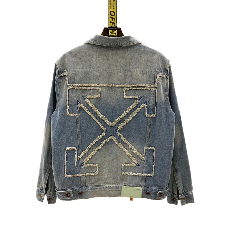 

wholesale vintage acid washed bandana print men's hip hop distressed denim jean jacket, Customized color