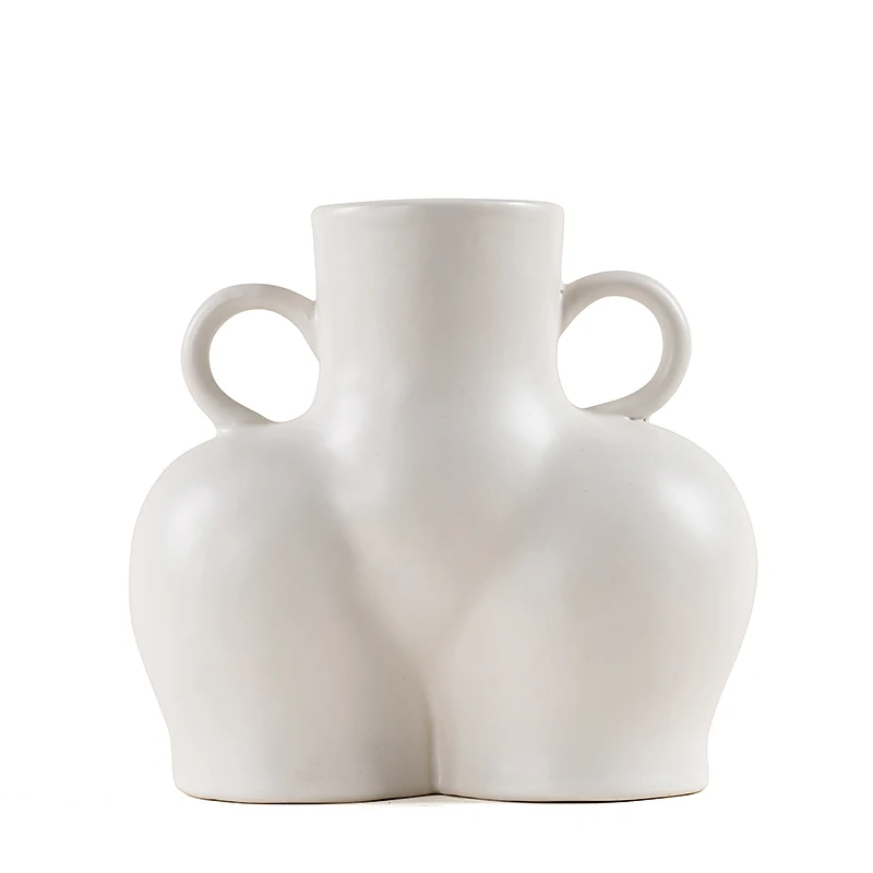 

Nordic modern Desktop Human Body Shape flower vase for home decoration, White,black,pink,grey,khaki