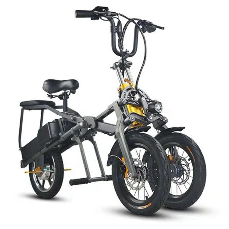 

3 Wheel Electric Scooter E Bike Bicycle foldable High Speed Electric Tricycle with 2 pcs battery 350W Powerful Electric Bikes