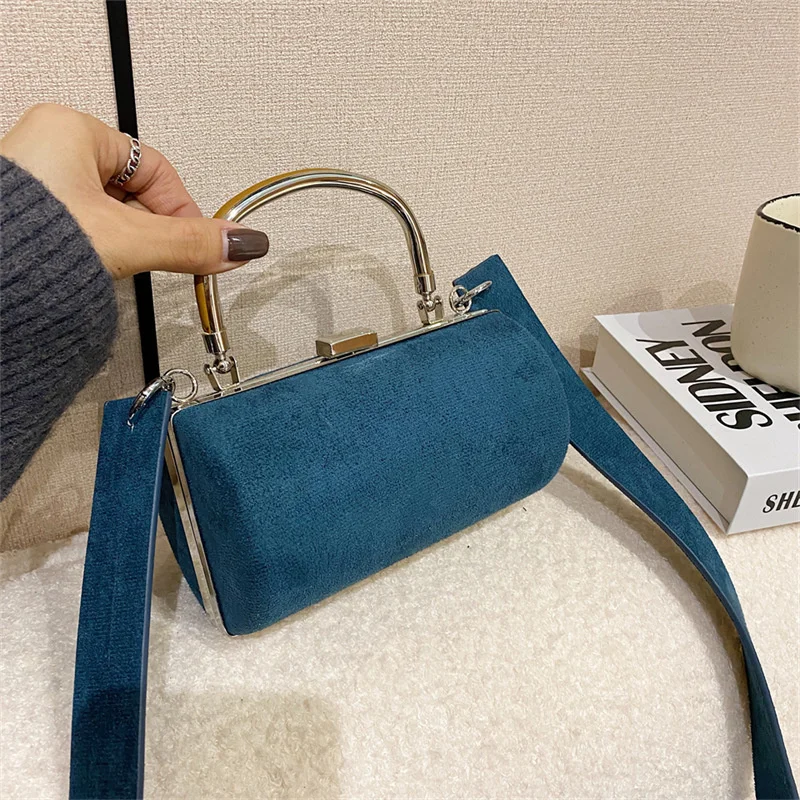 

fashion suede vintage ladies shoulder bag mini women hand bags evening clutch purse with guitar strap