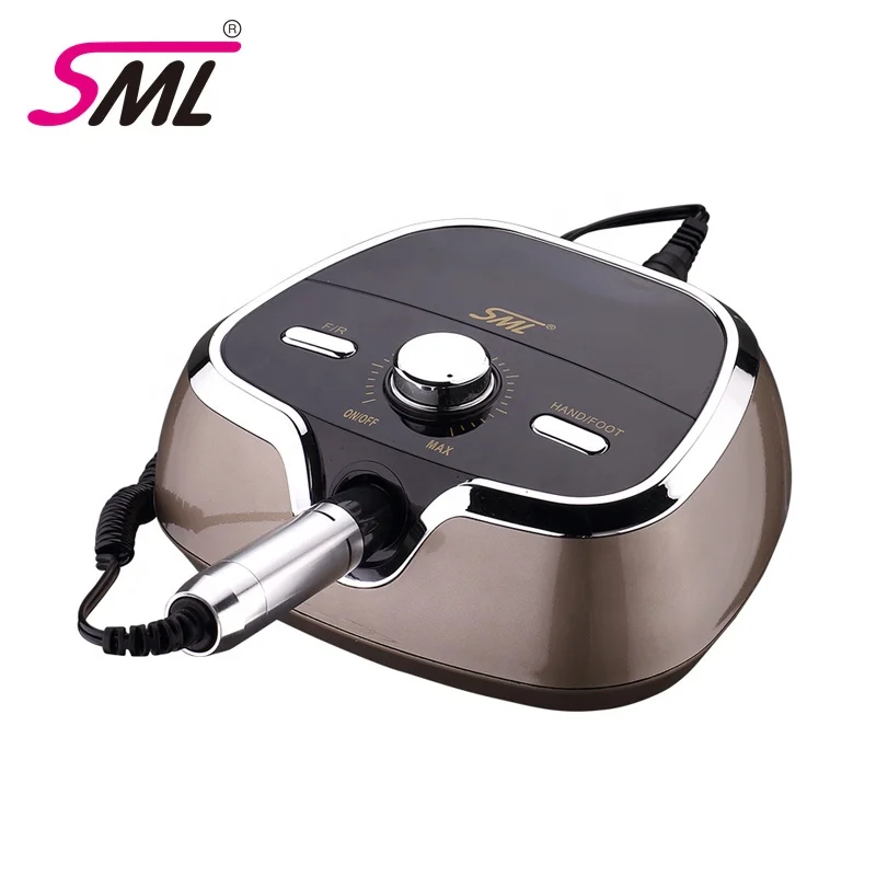

SML Strong power professional electric nail drill machine 35000rpm nail drill pedicur with grinding bits set