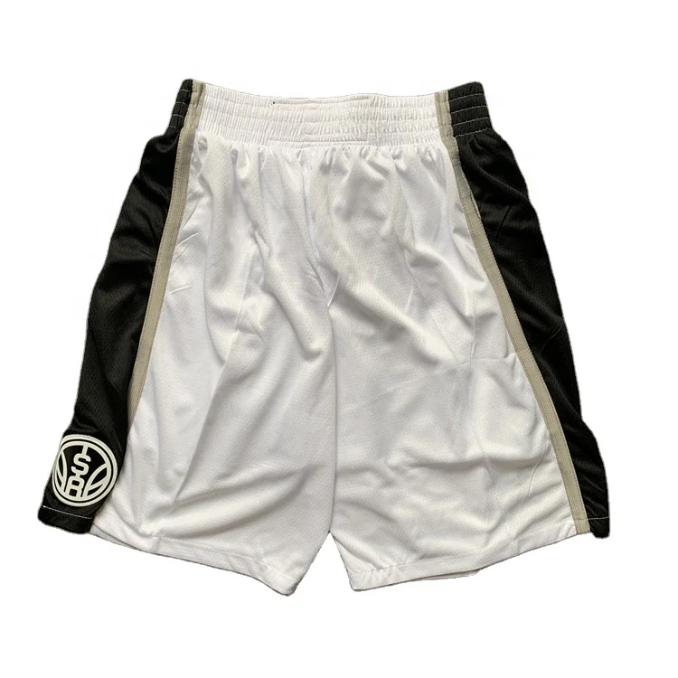 

Team Spurs with logo High Quality Mesh Sport Original Basketball Shorts for Men Boys