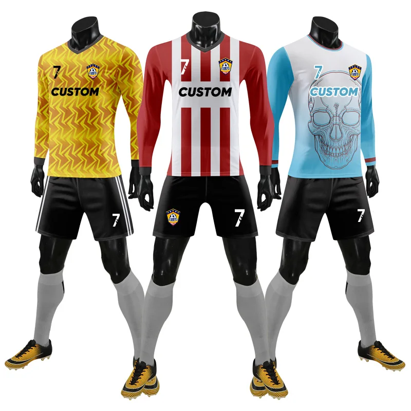 

Custom Sublimated Camisas De Futebol Retro Family Soccer Sport Wear Long Sleeve Shirts Adults Football Team T Shirts WO-X1083