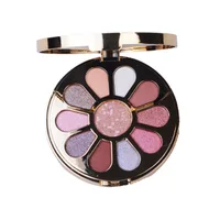 

11 color flower circle glitter matte eye shadow eyeshadow palette with mirror makeup palettes eye shadow cosmetics products