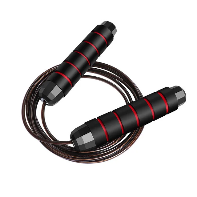 

Workout Training Heavy Weighted Long PVC Handel Coated Steel Wire Skipping Rope Jump Rope