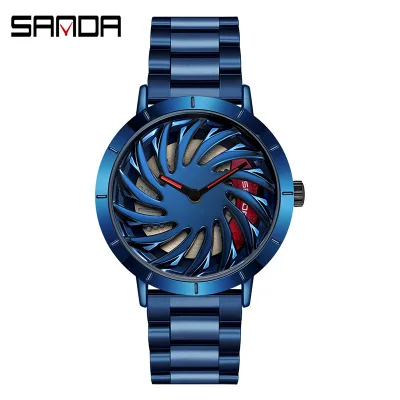 

Sanda 1056 Trend Rotating Quartz Watches Analog Waterproof High Quality Men Hand Watch