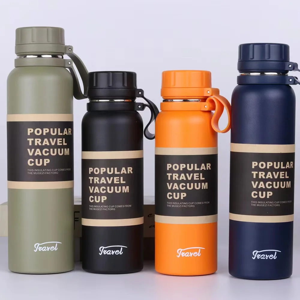 

650ml 850ml 1100ml Car thermos insulation cup outdoor sports bottle kettle large capacity vacuum flask, 5 colors