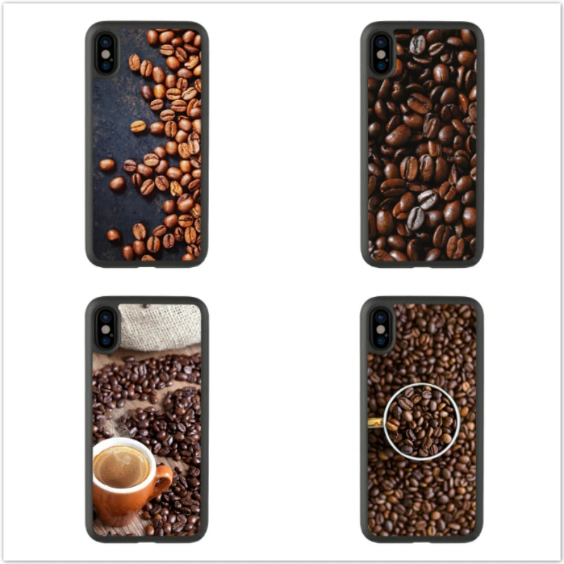 

Custom Coffee beans Pattern Creativity soft edge Drop-proof phone cases for iphone7 8plus X XR XS MAX 11PROMAX 12mini TPU cover, Black