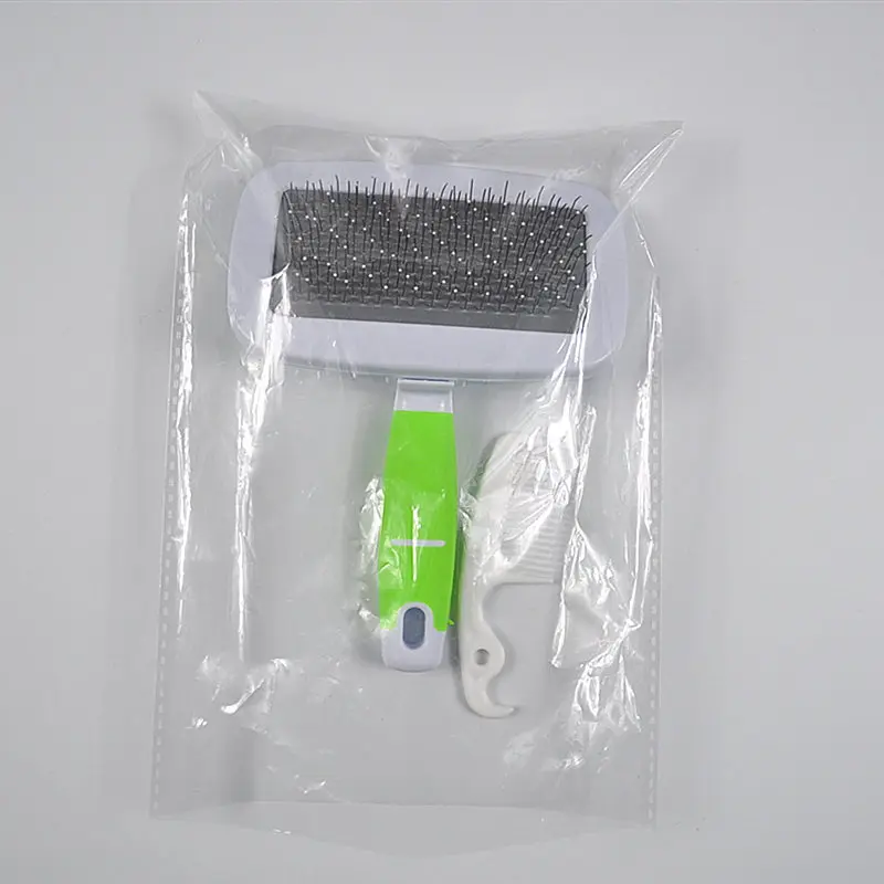 

Deshedding Tool Massage Comb Cleaning Slicker Hair Removal Animal Grooming Cat Pet Dog Comb Brush, Picture shows