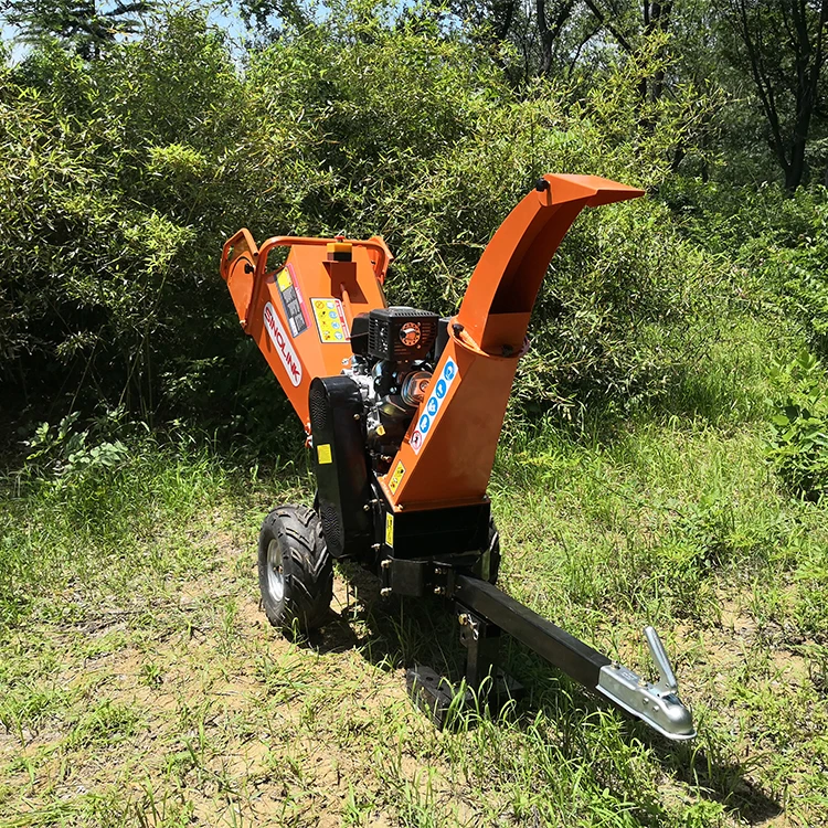 Ce Certificated Gasoline Chipper Shredder Mulcher For Garden,Pto Wood