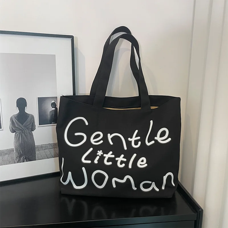 

Printed Letter Large Capacity Gentle Woman Canvas Bag New Tote Bag