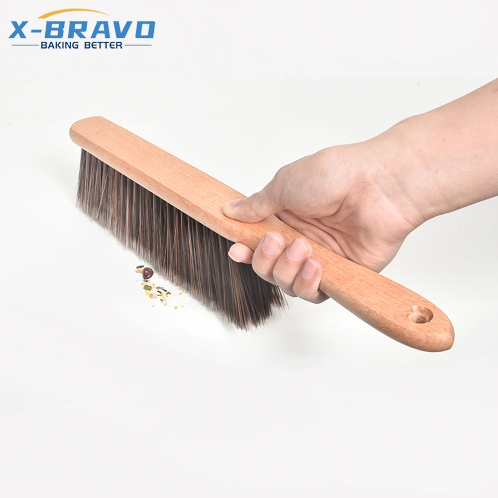 Household Oven Copper Brush Beech Oak Kitchen Countertop Cleaning Soft Brush Bristle Horsehair Industrial Brush