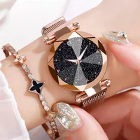 

Women Quartz Watches Minimalism Starry Sky Magnet Buckle Ladies Dress Watch Fashion Casual Female Wristwatches Relogio Feminino