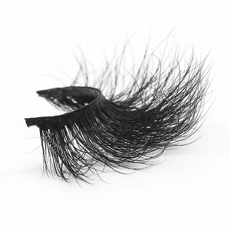 

OEM private label packaging Winged Criss-cross 5D mink false eyelashes, Black