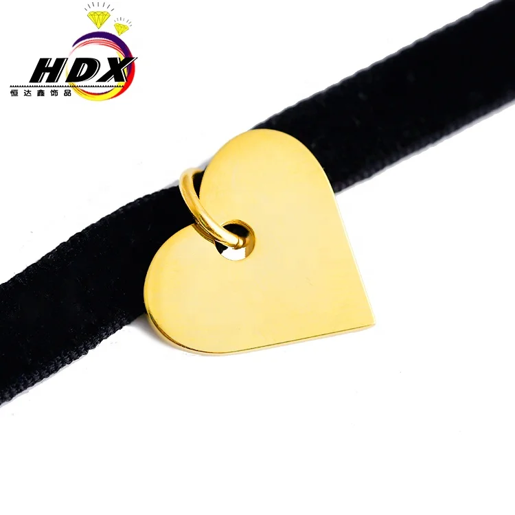 

Stainless steel jewelry manufacturers to sample customized drawings women's personality heart-shaped necklaces, Gold