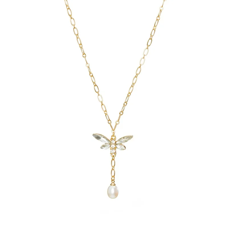 

Gemstone Butterfly Necklace fashion simple ins style for women and girls
